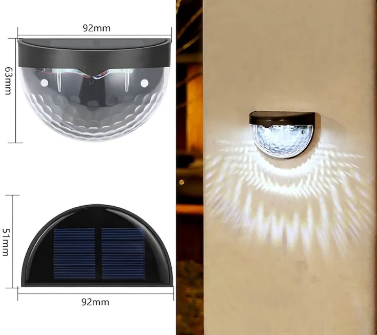 4er-Set Solar-Wandleuchten für den Garten