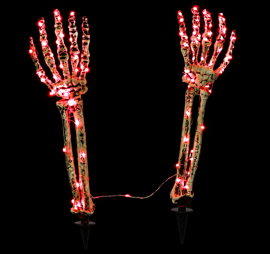 Skelettarme mit LED-Lichterkette – Ansicht 2
