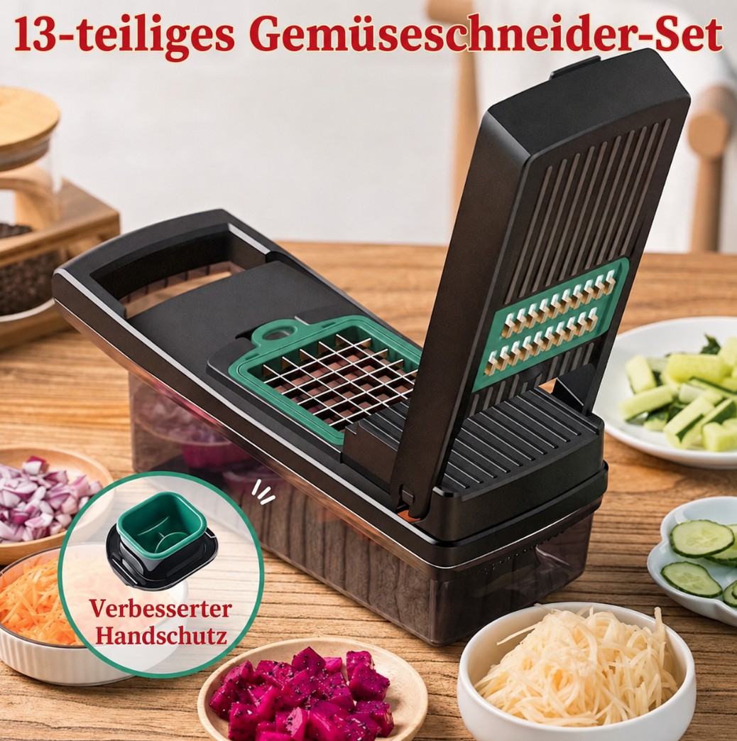 13-teiliger Multifunktions-Gemüseschneider