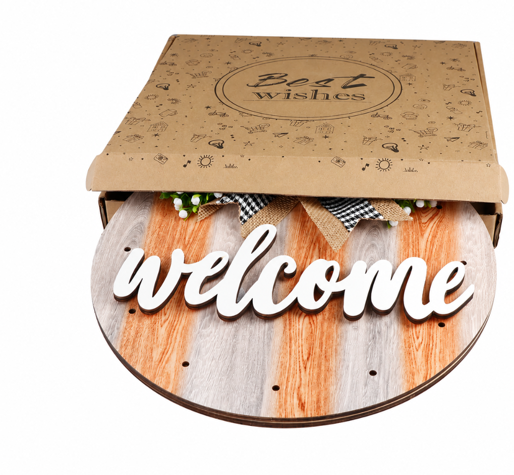Beleuchtetes Türschild Welcome & Hello – Ansicht 2