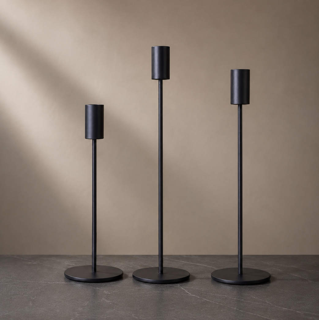 Kerzenhalter aus Metall 3er-Set – Ansicht 4