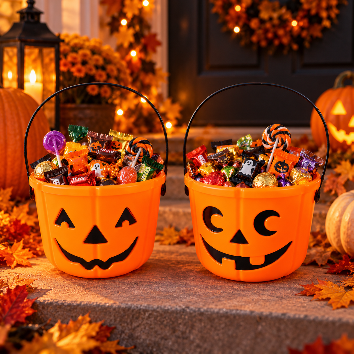 Halloween-Kürbiseimer mit Henkel