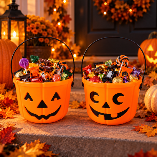 Halloween-Kürbiseimer mit Henkel