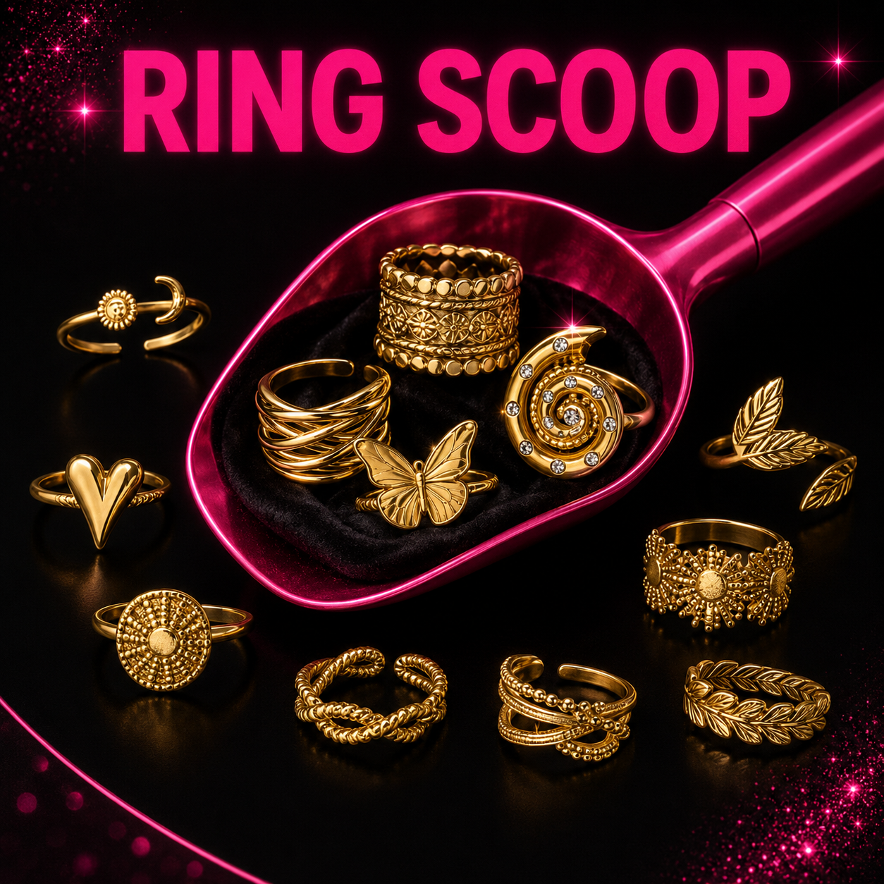 RING SCOOP GOLD