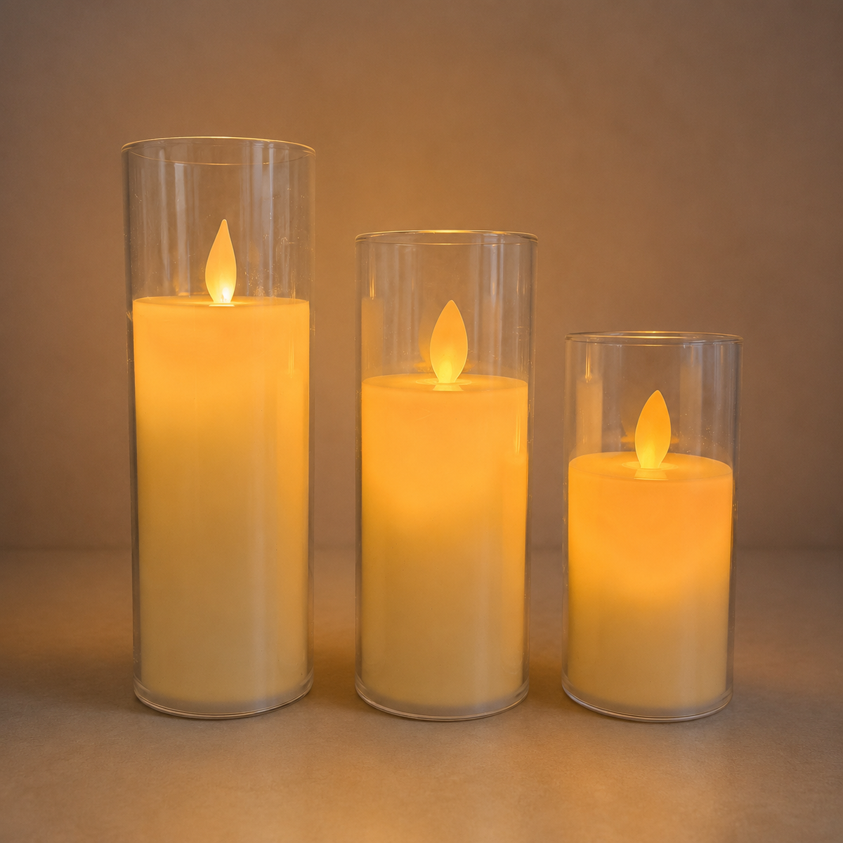 LED-Kerzenset 3-teilig – Ansicht 2