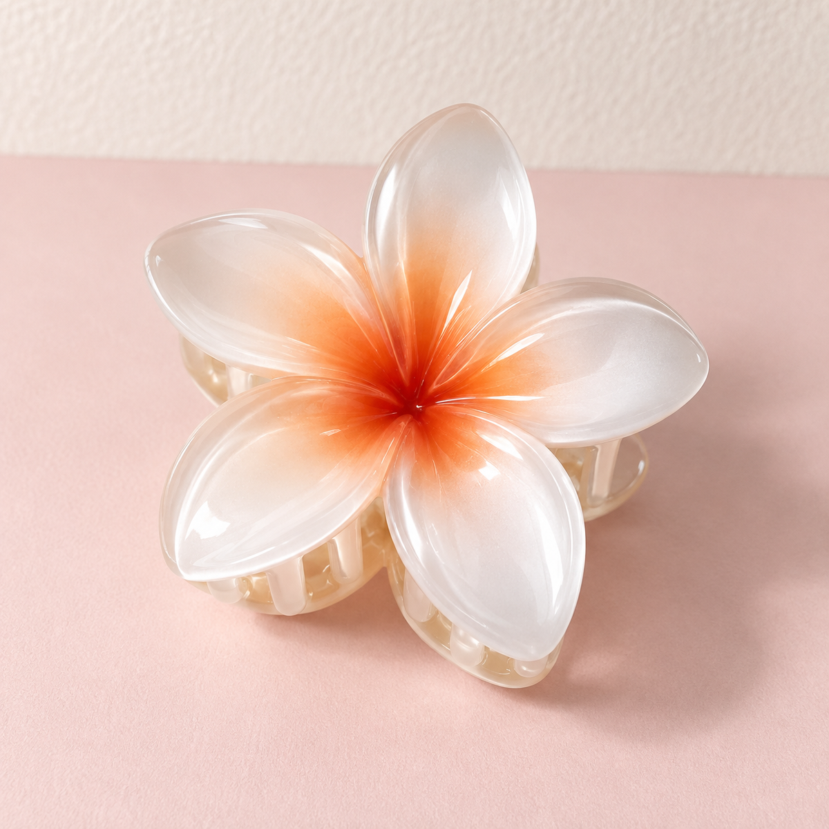 Frangipani-Blumenhaarspange glänzend