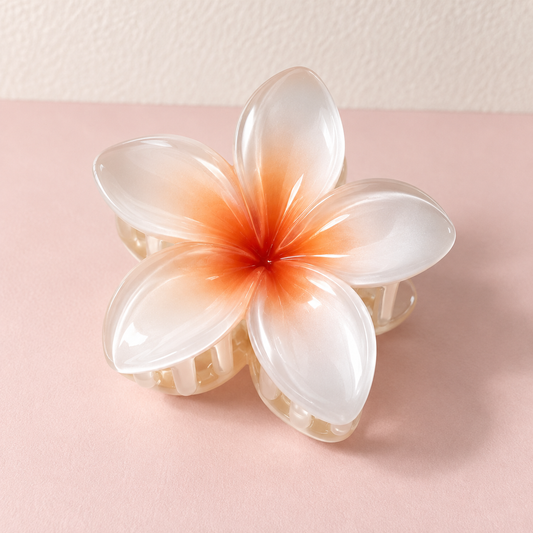 Frangipani-Blumenhaarspange glänzend