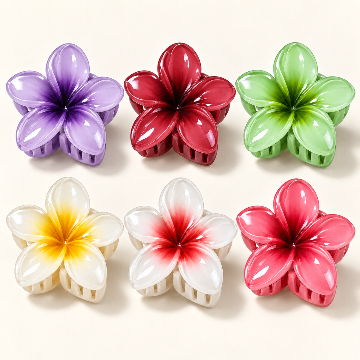 Blumenhaarspange Frangipani – Farbe 6