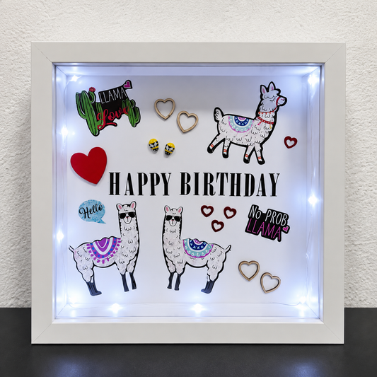 Happy-Birthday-Rahmen mit Lama – Ansicht 2