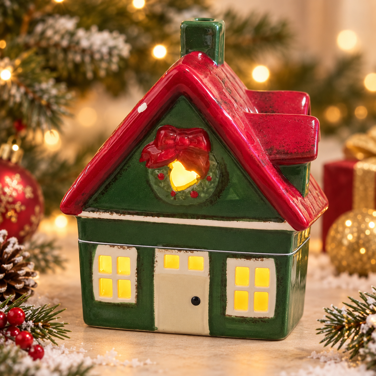 LED-Keramikhaus für Weihnachten