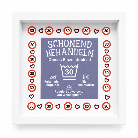 Dekorahmen zum 30. Geburtstag mit lustigem Motiv