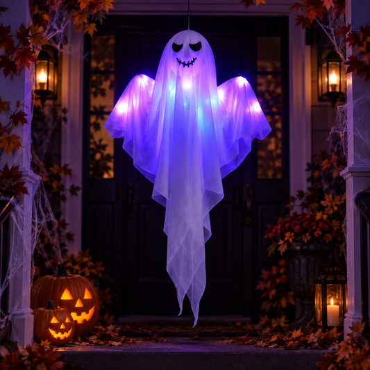 Leuchtender LED-Hängegeist für Halloween